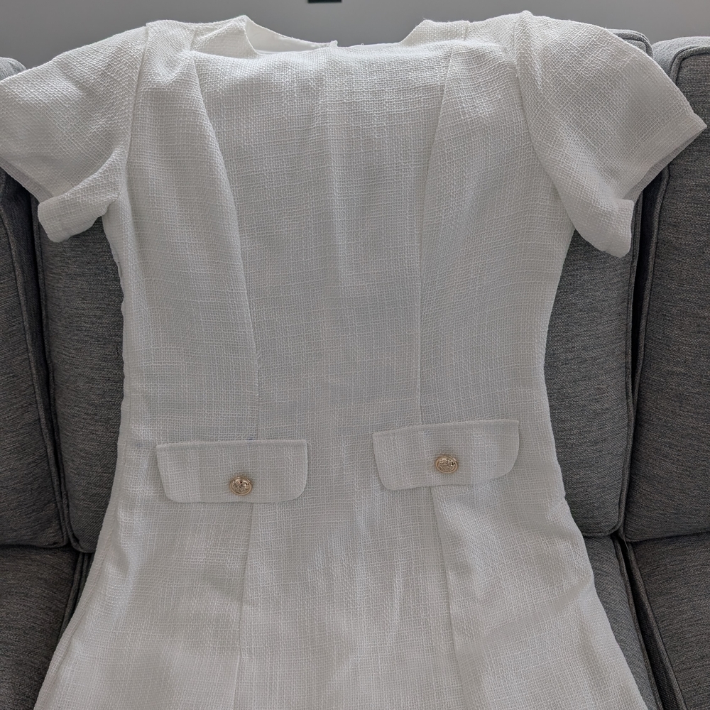 SHEIN White Textured Mini Dress